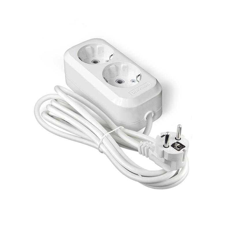 Удлинитель 2х3м с заземл. 13А IP20 Е-302 ПВС 3х1 АБС-пластик UNIVersal 9631973