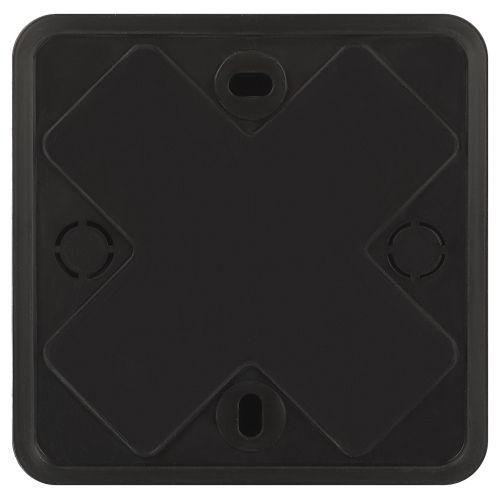 Коробка распаячная 75х75х28мм без клеммы IP40 черн. BS-B-75-75-28 Эра Б0061809
