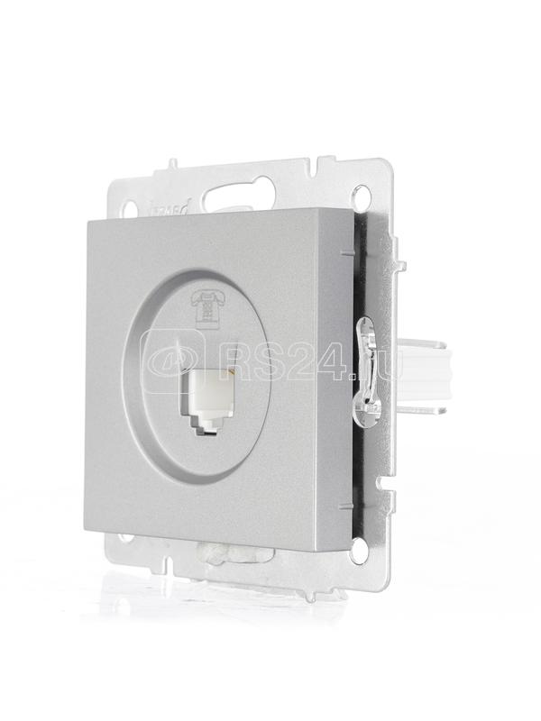 Розетка телефонная СП Vesna евро стандарт механизм платина LEZARD 742-3588-137