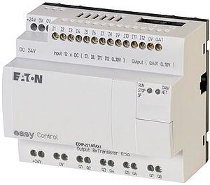 Контроллер компактный 24В DC 12DI (4 AI) 8 DO (T) 1AO CAN EC4P-221-MTAX1 EATON 106396