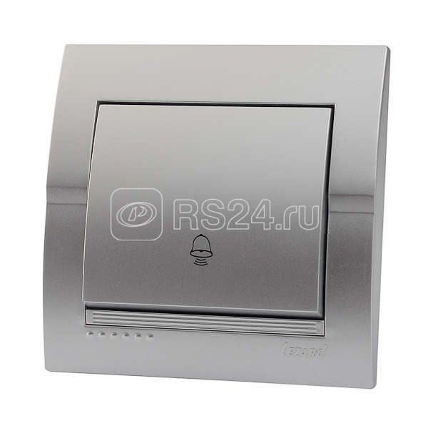 Кнопка звонка Deriy серебр. метал. LEZARD 702-2828-103