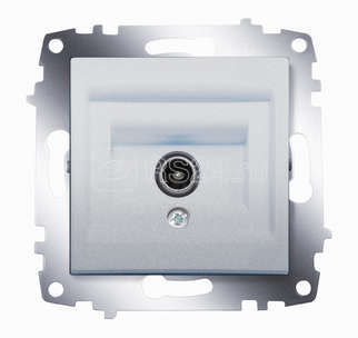 Розетка телевизионная TV Cosmo экранир. с топологией "звезда" без потерь механизм алюм. ABB 619-011000-274