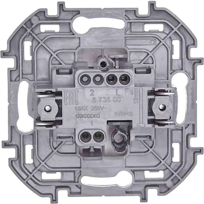 Выключатель 1-кл. Inspiria 10А IP20 250В 10AX механизм бел. IEK 673600