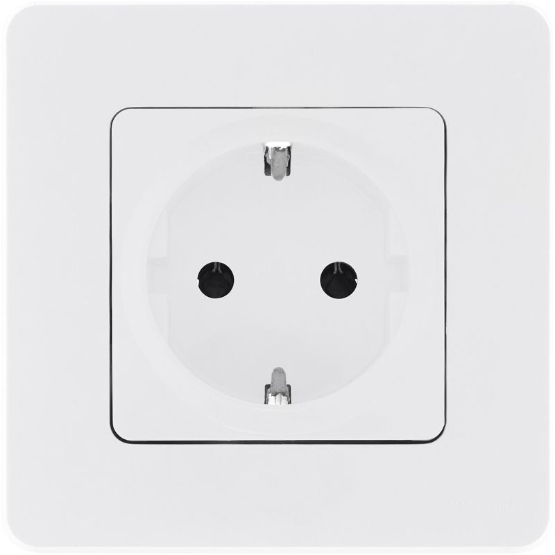 Розетка 1-м СП Inspiria 16А IP20 250В 2P+E защ. шторки немецк. стандарт механизм бел. IEK 673730