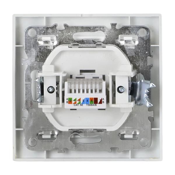 Розетка компьютерная 1-м СП Минск RJ45 бел. Basic EKF ERK01-035-10