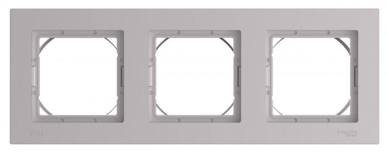 Рамка 3-пост. AtlasDesign Aqua IP44 алюм. SE ATN440303