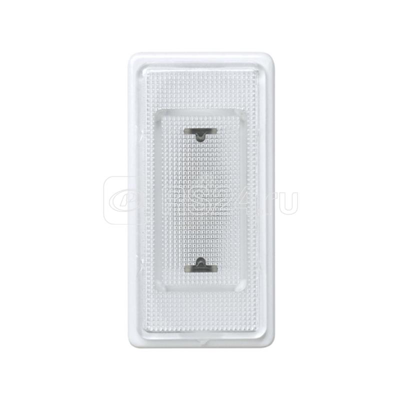 Лампа сигнальная с прозр. крышкой узкая 130-250В Simon27 бел. 27808-34