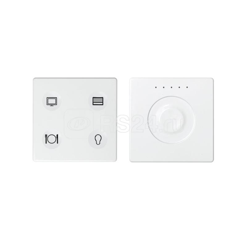 Комплект выключателя 4-кл. сенсорн. + регулятор Т3 LON; RJ12 бел. Simon82 Sense 8000655-030