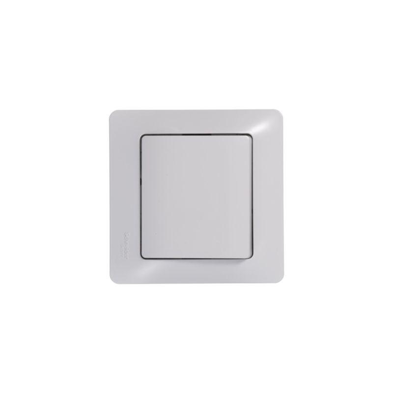 Кнопка нажимная 1-кл. СП Glossa 10А IP20 (сх. 1) 10AX механизм бел. SE GSL000115