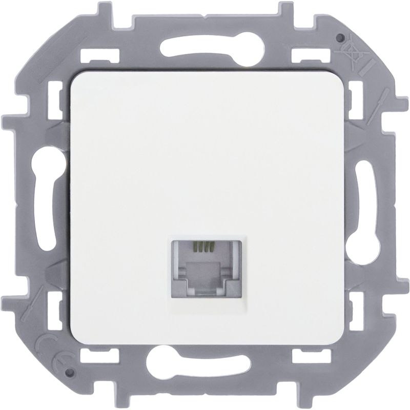Розетка телефонная Inspiria RJ11 механизм бел. IEK 673820