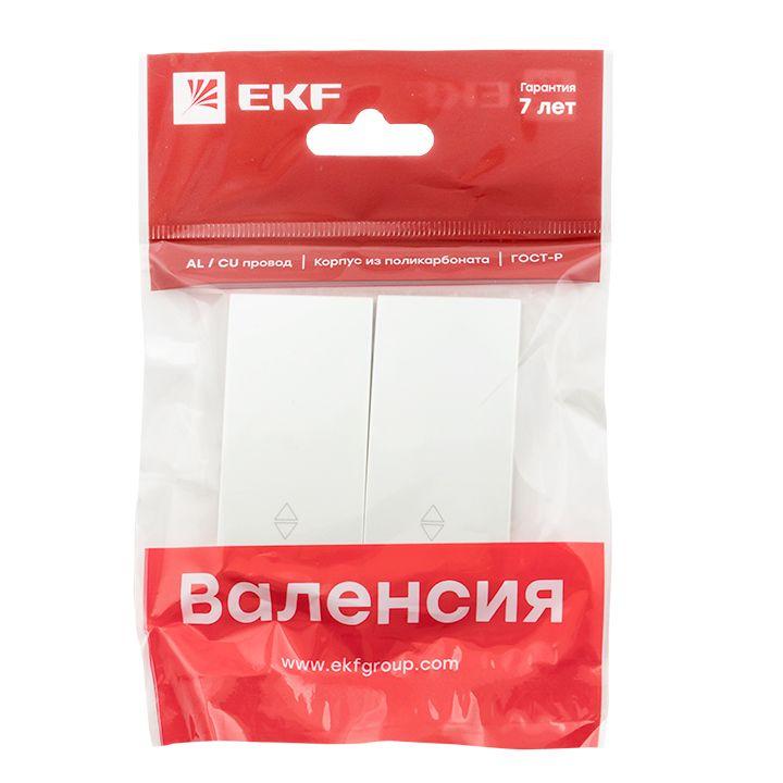 Панель лицевая Валенсия для 2-кл. выключателя проходного 10А жемчуж. PROxima EKF ESV10-L-027-50