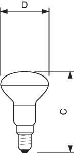 Лампа накаливания Refl R39 30W E14 230V 45D PHILIPS 923319044277