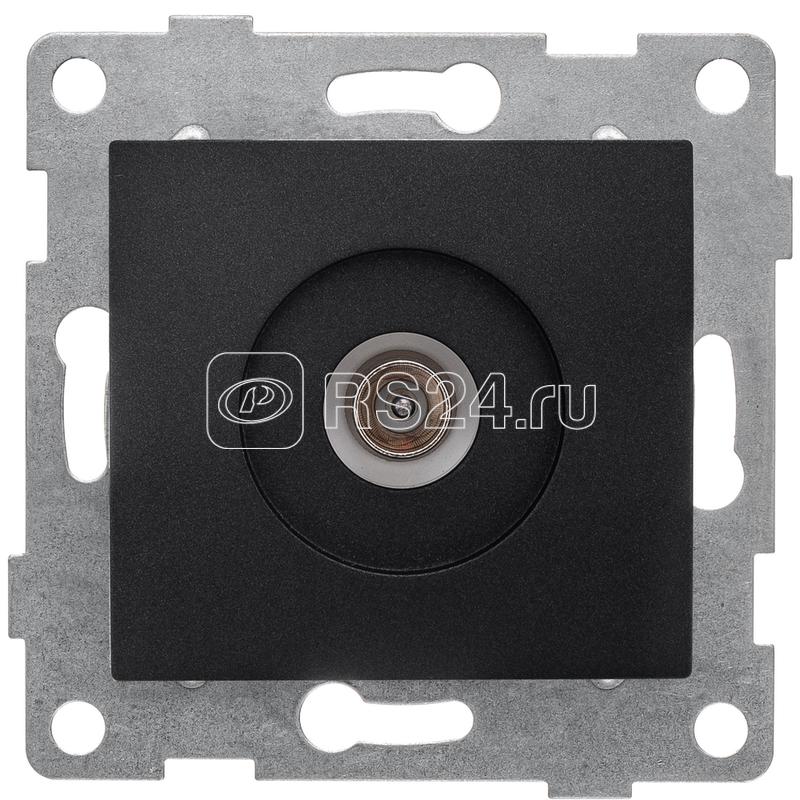 Розетка телевизионная TV 1-м СП Bravo механизм графит GUSI С10А1-010