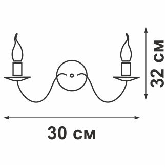 Светильник настенный 2xE14 макс. 40Вт Vitaluce V3716/2A