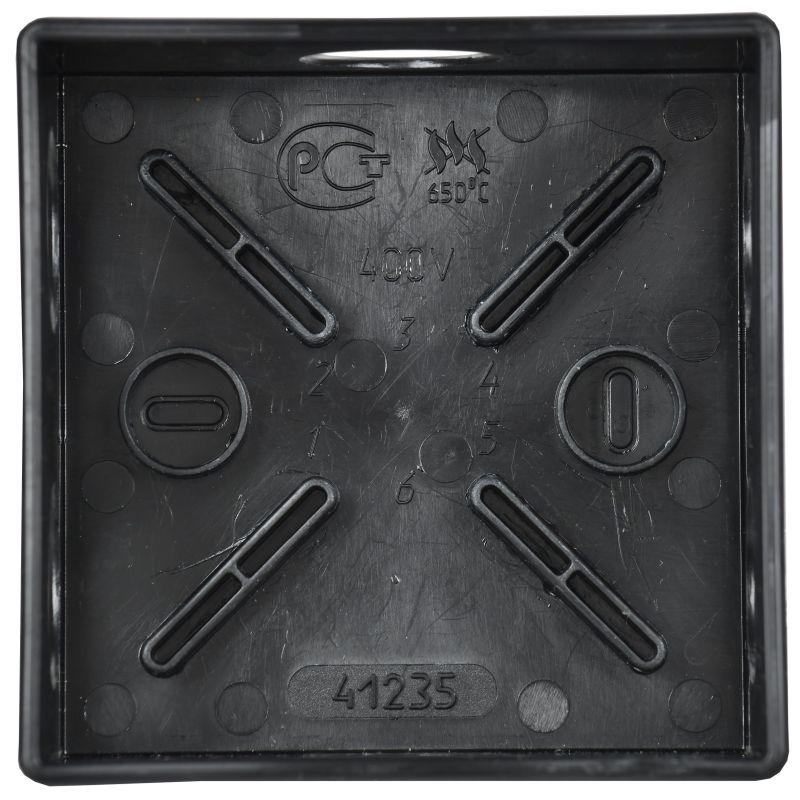 Коробка распаячная ОП 85х85х40 IP44 КМ41235 6 гермовводов черн. IEK UKO21-085-085-040-K02-44