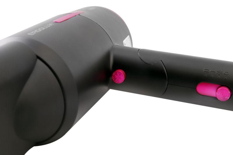 Фен со складной ручкой ELX-HD13-C02 PRO 1600Вт 220-240В черн./роз. Ergolux 15209