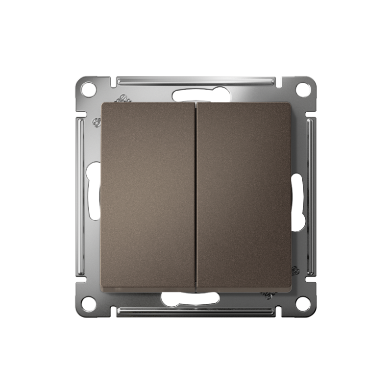 Выключатель 2-кл. СП AtlasDesign 10А IP20 (сх. 5) 10AX механизм мокко SE ATN000651