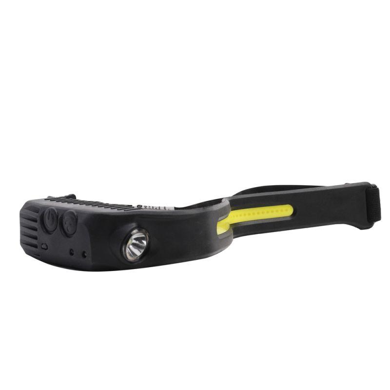 Фонарь аккумуляторный налобный 3.7В лента 2 LED 3Вт 4 режима сенсор Type-C бокс LED53416 черн. Camelion 15748