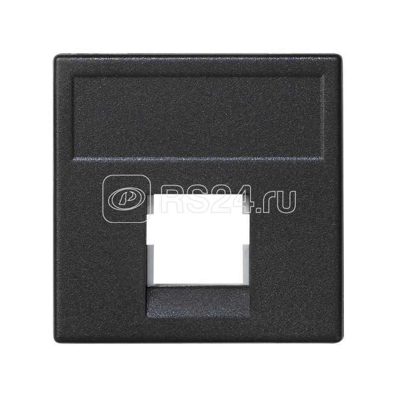 Адаптер на 1 RJ45 коннектор SimonConnect AMP (S110; SL110; SLt) Brand-RexRIT 45х45мм графит K076-14