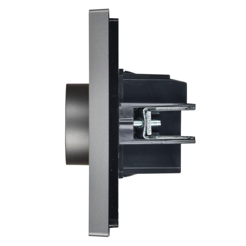 Термостат электронный FORTE&PIANO FP552 с индикацией сталь IEK FP-RT11-K46