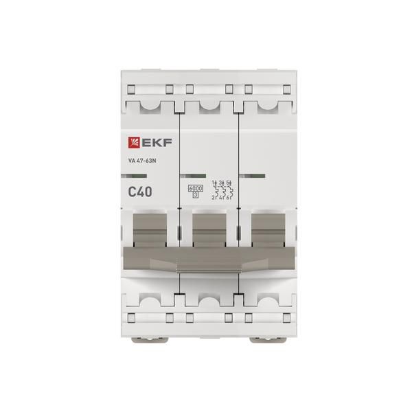 Выключатель автоматический 3п C 40А 6кА ВА 47-63N PROxima EKF M636340C