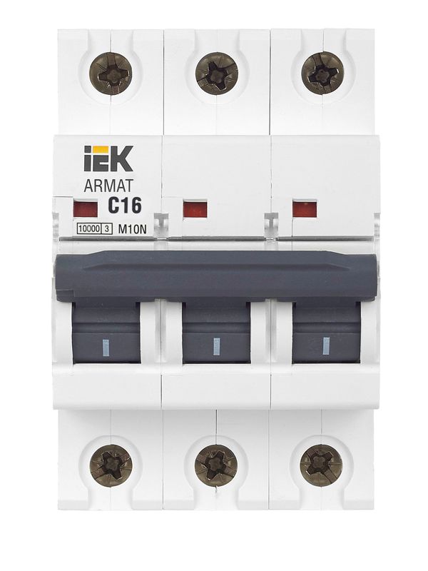 Выключатель автоматический модульный 3п C 16А M10N ARMAT IEK AR-M10N-3-C016