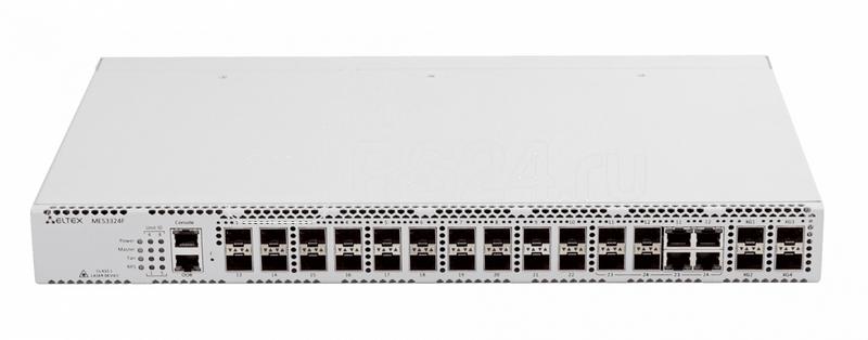 Коммутатор Ethernet 20 портов 1000Base-X(SFP) 4 комбинированных порта 10/100/1000Base-T/1000Base-X(SFP) 4 порта 10GBase-R (SFP+) L3 2 слота для модулей питания ELTEX MES3324F