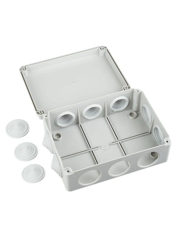 Коробка распаячная ОП 190х140х70 IP44 КМ41243 RAL7035 IEK UKO11-190-140-070-K41-44