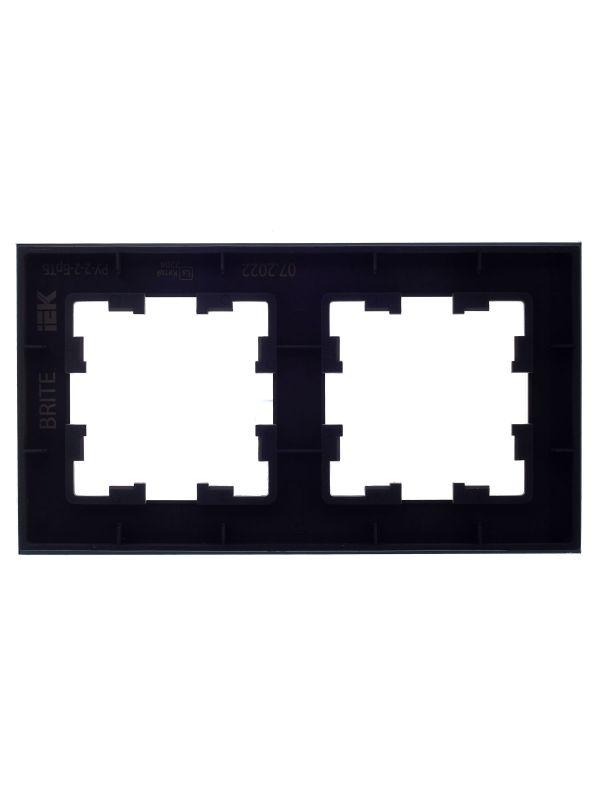 Рамка 2-м BRITE РУ-2-2-БрТБ стекло темн. бронза IEK BR-M22-G-K45