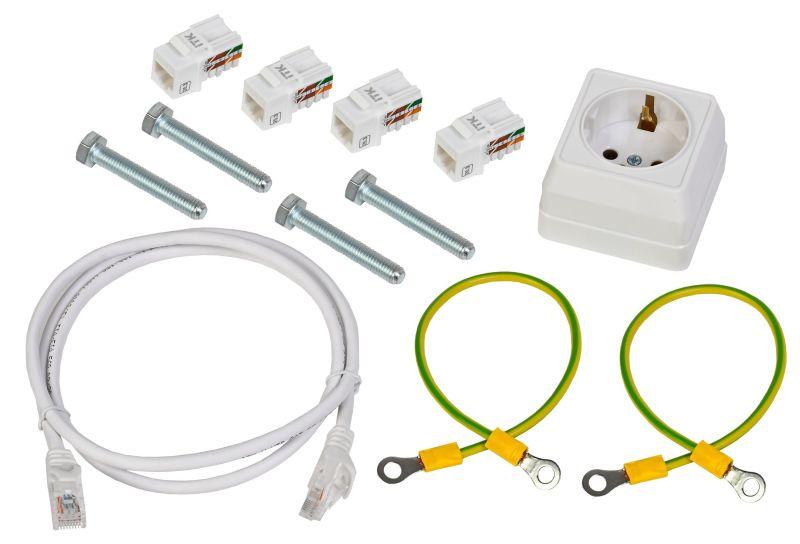 Шкаф сетевой LINEA R 400х400мм мультимедиа стекл. бел. RAL9016 ITK LR16-4H41-G