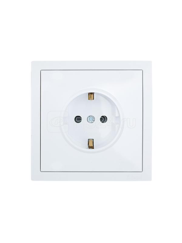 Розетка 1-мест. с защитн.шторк. СП ZIMA IP20 16А ПБТ безвинт. зажим бел. LEZARD 704-0288-124BQC