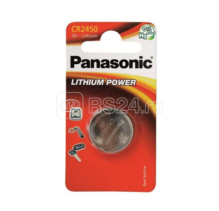 Элемент питания литиевый CR2450 BP-1 (блист.1шт) Panasonic 3595 Элемент питания литиевый CR2450 BP-1 (блист.1шт) Panasonic 3595