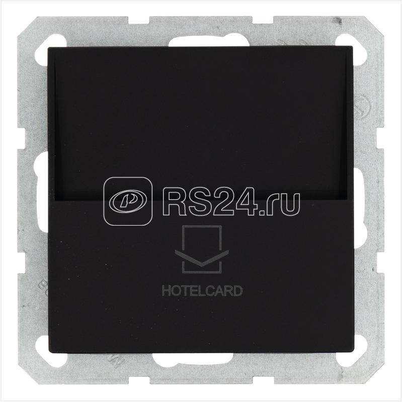Выключатель карточный 10А IP20 отельный механизм черн. матовый soft touch Jasmart G6209PB