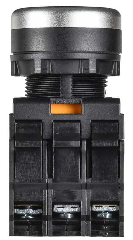 Кнопка d22мм 1НО+1НЗ MASTER с подсветкой и фиксацией желт. IEK MI-BT60-11TD-3-11-K05