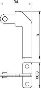 Уголок крепежный для гибкого канала в лючках GES 5мм сталь FKH GES5 OBO 7407860