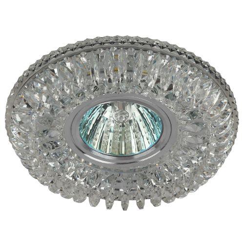 Светильник DK LD34 SL/WH MR16 декор. со светодиодной подсветкой прозр. ЭРА Б0036479