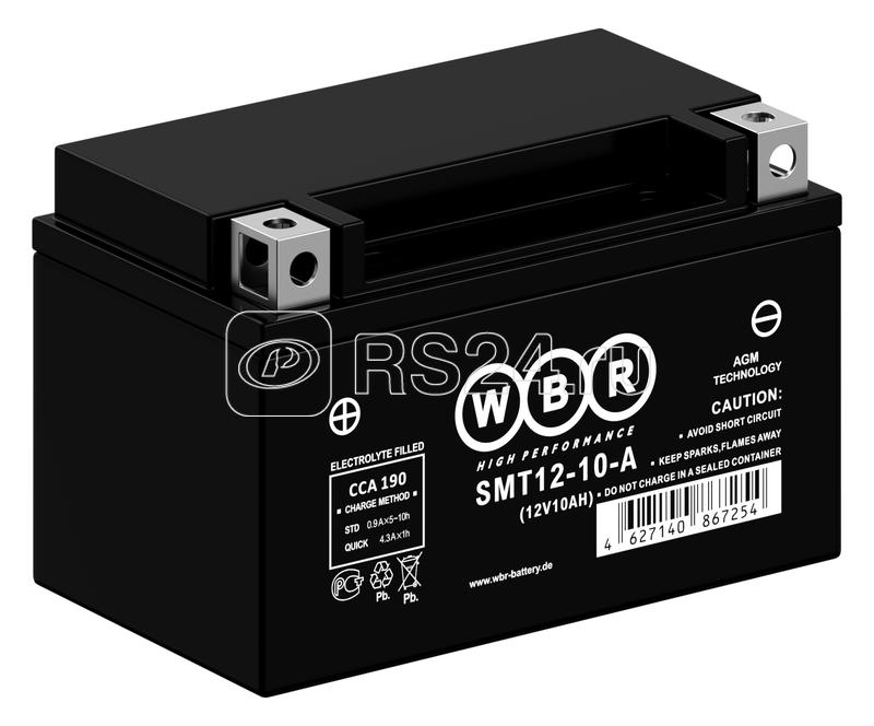 Аккумулятор стартерный 12В 10А.ч WBR SMT12-10-A WBR