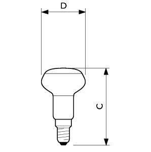 Лампа накаливания Refl R50 40Вт E14RED PHILIPS 923348944217