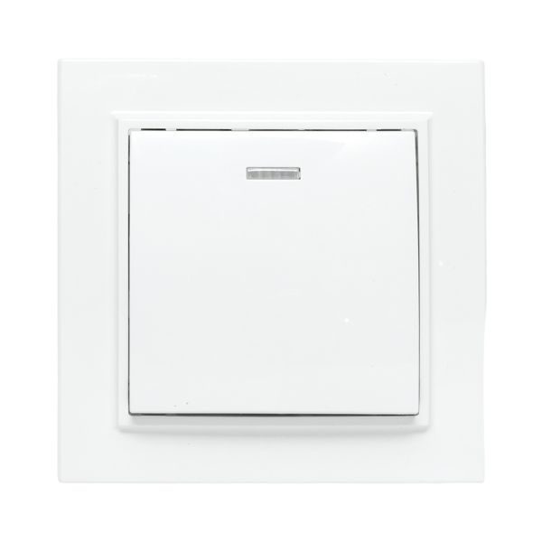 Выключатель 1-кл. СП Минск 10А IP20 с индикатором бел. Basic EKF ERV10-121-10