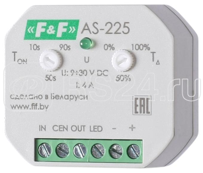 Автомат лестничный AS-225 (каскадное включение освещения установка в монтажную коробку d60мм таймер 10-90с 9-30В DC 4А IP20) F&F EA01.002.010