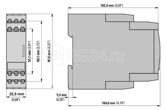 Реле контроля напряжения 180-280В 50/60Гц EMR6-AWN280-D-1 EATON 184770