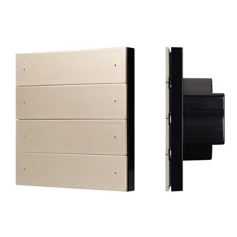 Панель кнопочная SMART-DMX512-801-22-8G-8SC-DIM-IN Gold (230В 2.4G) (IP20 пластик) INTELLIGENT ARLIGHT 039317