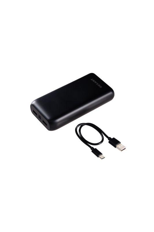 Устройство зарядное портативное Power Bank (аккумуляторная батарея) 20000мА.ч с Quick Charge и Power Delivery черн. Rexant 30-2052
