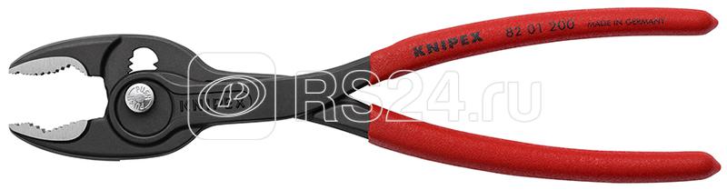 Клещи с фронтальным и боковым захватами TwinGrip зев 4-22мм длина 200мм обливные ручки KNIPEX KN-8201200