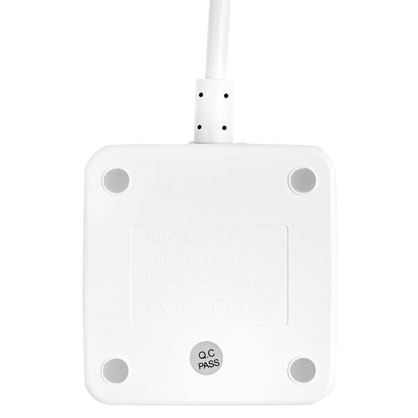 Удлинитель "Куб" 2х1.3м 2USB 2.4А+Type C + Ночник 1кв.мм EKF UBA-CUB-2-TC