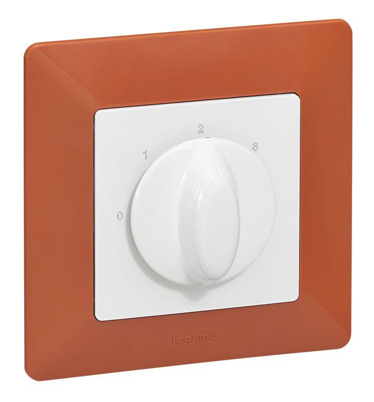 Выключатель для вентилятора Valena Life 4-позиц. с лицев. панелью винтов. зажимы механизм бел. Leg 752132