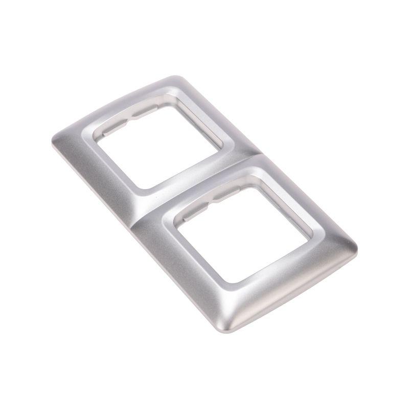 Рамка 2-м DEA горизонт. серебр. метал. Kranz KR-78-0286