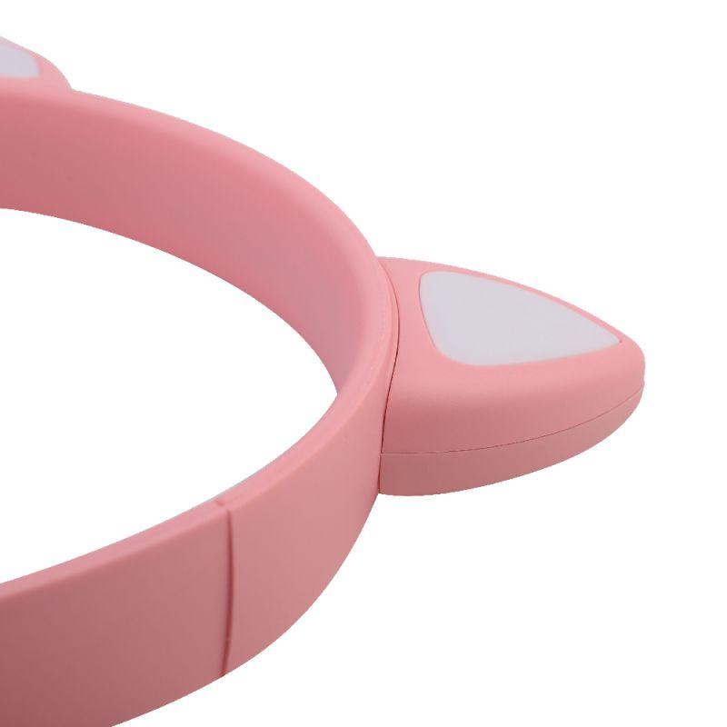 Наушники накладные беспроводные ELX-BTHP02-C14 FM MP3 микрофон ушки розов. ERGOLUX 15459