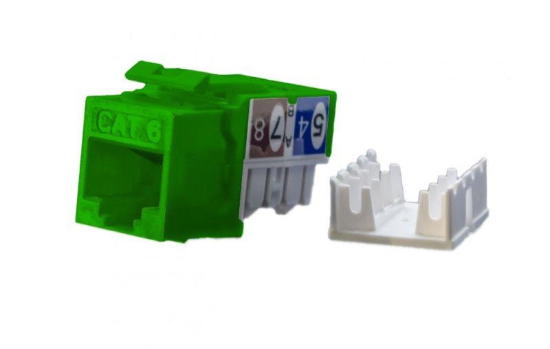 Вставка Keystone Jack RJ45 (8P8C) кат.6 KJ9-8P8C-C6-90-GN зел. Hyperline 432658