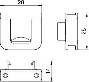 Фиксатор для монтажной коробки ПВХ 2390/Z8 сер. OBO 6270727